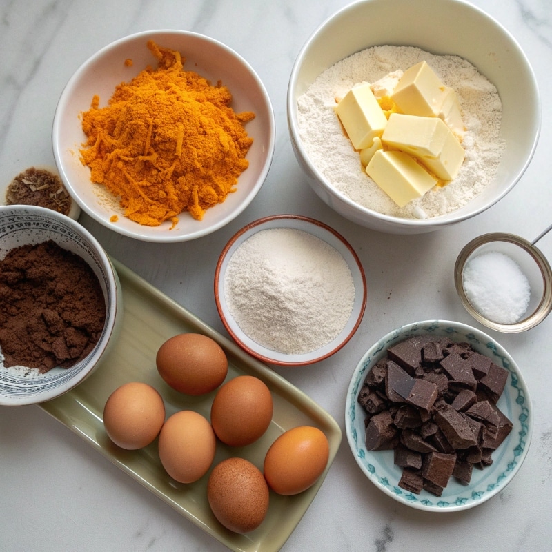 chocolate-orange-cake-ingredients.jpg Ingredients for Chocolate Orange Cake