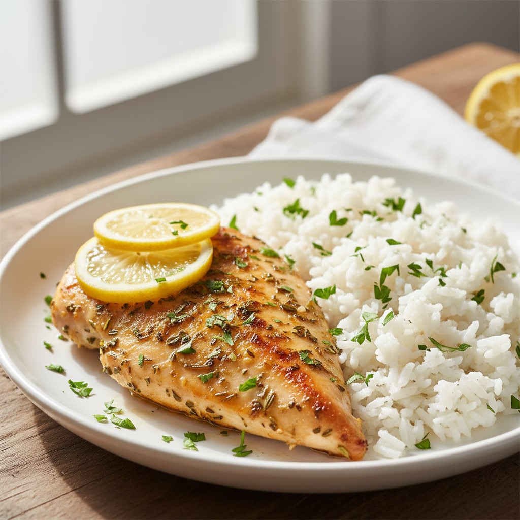 Simple Chicken and Rice Dinner