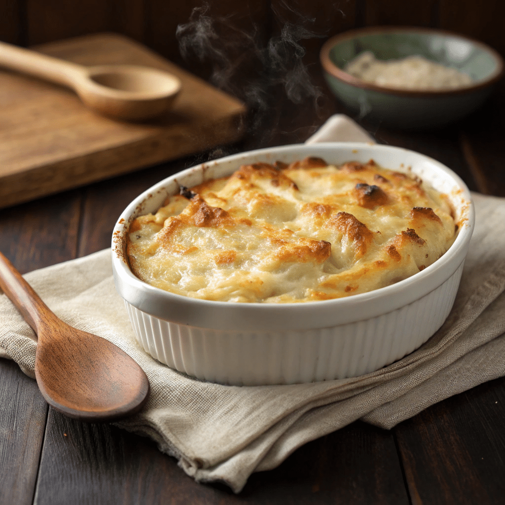 Cheesy Potatoes Gratin: The Ultimate Comfort Food Guide 5 A bubbling cheesy potatoes gratin straight out of the oven with a perfectly golden crust.
